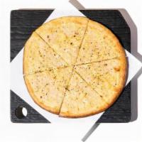White Pie · Cashew Mozzarella, Tofu Feta, Bianca Sauce, Spice Mix
(gluten free toppings)