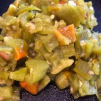 Hatch Green Chile · Roasted, peeled and chopped, per lb.
