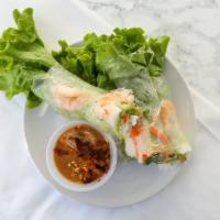 Prawn Fresh Rolls · Gluten-free. Vermicelli noodles, prawns, mints, and bean sprouts wrapped in traditional rice...