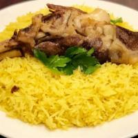Boiled Lamb . · Gluten friendly option. Served with rice.