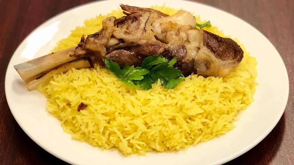 Boiled Lamb . · Gluten friendly option. Served with rice.