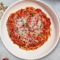 Classic Marinara Pasta (Spaghetti) · Spaghetti tossed with special marinara sauce, finished with parmesan cheese. Vegetarian.