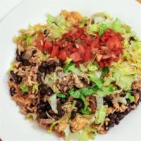 Bowl · Comes with black beans, salsa, sour cream, shredded cheese, and lettuce.