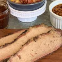 Brisket Plate · Sliced brisket that has been smoked to perfection and seasoned with our handmade Beef Rub. Y...
