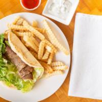 Gyro Sandwich · Most Popular. Wrapped in a pita with lettuce, tomato and tzatziki sauce.
