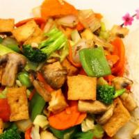 Stir Fried Tofu · Assorted vegetables and tofu with house sauce.