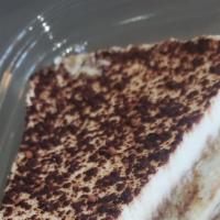 Tiramisu · Traditional Italian  dessert,  coffee liquor, mascarpone cheese and sponge cake.