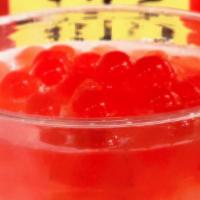 Strawberry Lemonade · With strawberry bursting boba