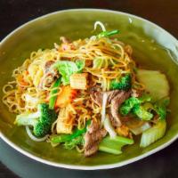 Chow Mein · Chow mein noodle stir-fried with vegetables. (Choice of meat).
