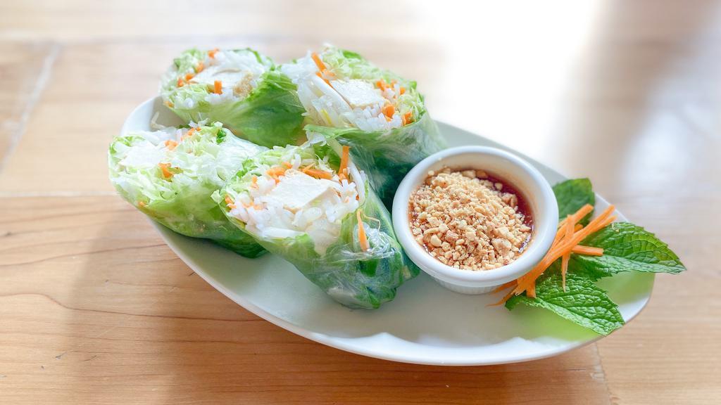 Salad Rolls · Tofu,vegetables and rice noodles wrapped in soft rice papers served with sweet and sour sauce