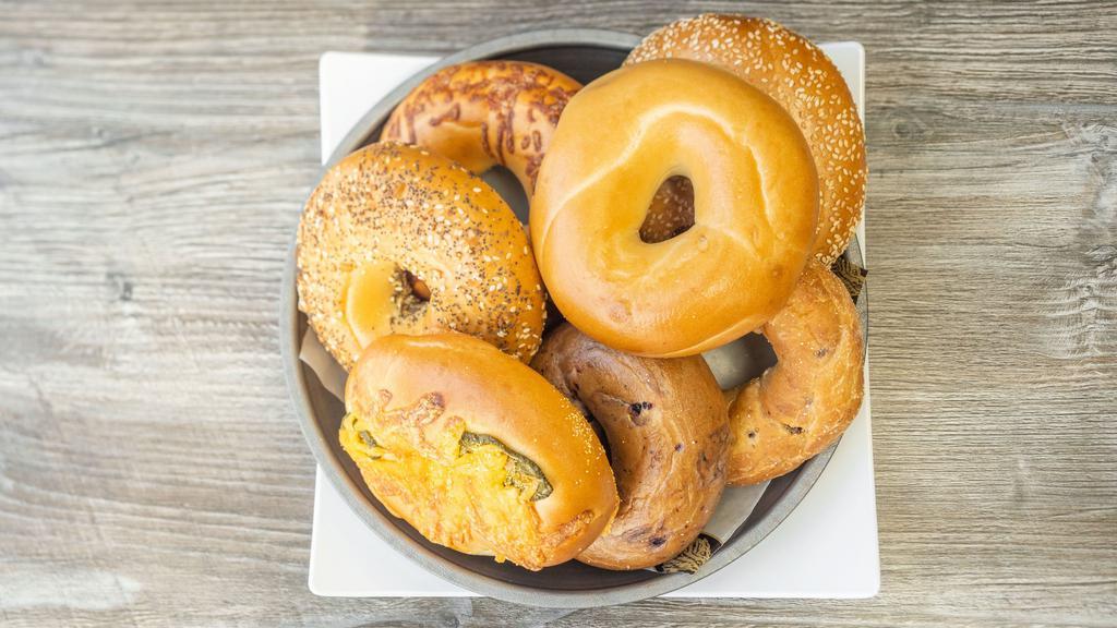 Toasted Bagels · Plain, wheat, asiago, sesame, jalapeño cheddar, everything, cinnamon raisin or blueberry with cream cheese.