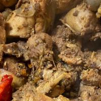 Curry Chicken · Serves with white rice rice and peas plantains and vegetable