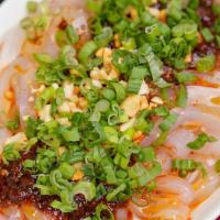 开心凉粉 / Spicy Jelly Noodles In Chili Sauce · Bean sprouts, crushed peanuts, house chili oil, spicy Sichuan dressing.