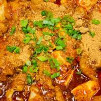 豆花魚片 / Hot & Spicy Fish Fillet With Tofu · Hot & spicy. Fish fillet, soft bean curd, chef's special hot & spicy brown sauce finished wi...
