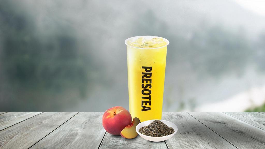 White Peach Oolong Tea · A light oolong tea infused with white peach aroma.