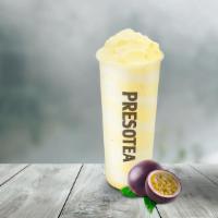 Passion Fruit Pineapple Slush · Dairy-free smoothie with passionfruit & pineapple puree. Does not come with Creme.
