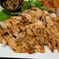 Dinner - Chicken Teriyaki · 6 oz chicken breast seasoned with salt and pepper served with teriyaki sauce. Served with mi...