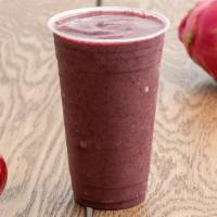 Blacker The Berry · A berry blend of blueberries, blackberries, pineapple, cashew, and agave.