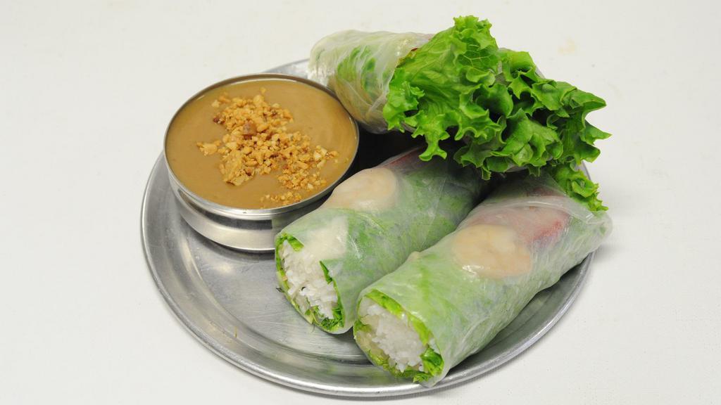 Fresh Salad Rolls · Gluten-free. Your choice of either pork and shrimp or vegetarian.