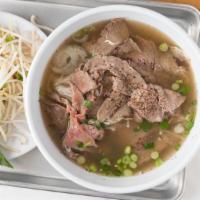 Beef Pho · Most popular. Homestyle Vietnamese noodle soup. Served with fresh bean sprouts, lime, jalape...