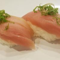 Yellowtail (Hamachi) Nigiri · Consuming raw or undercooked meats, poultry, shellfish or eggs may increase your risk of foo...