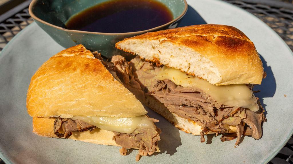 French Dip Sandwich (Whole) · Herb roasted beef, au jus.