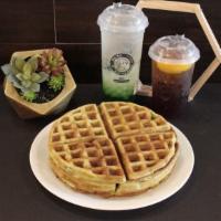 Momo'S Waffle · coconut milk and pandan juice.