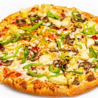 Boulder Pie Pizza · Sun-dried tomatoes, mushrooms, artichoke, hearts, and green peppers.