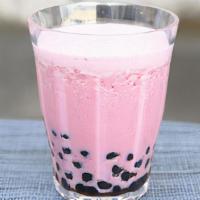 Strawberries With Boba Smoothie · 