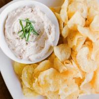 Classic Chips & Dip · Kettle chips and house-made French onion-chive dip.
