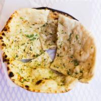 Garlic Naan · Naan stuffed with chopped garlic.