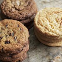 Dozen Assorted Cookies · An assortment of cookies currently available in the cafe. Please note a preference for nuts.