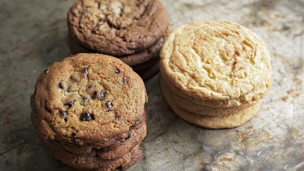 Dozen Assorted Cookies · An assortment of cookies currently available in the cafe. Please note a preference for nuts.