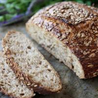 Organic Skagit Sourdough · This loaf is a celebration of the Pacific Northwest. The crisp crust is coated in spelt and ...