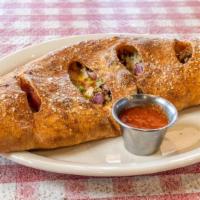 2 Item Calzone · Your choice of 2 toppings. Additional toppings for an extra charge.