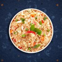 Basil Fried Rice · Holy basil, red bell pepper, onion, green bean, bok choy and choice of meat. Served with a f...