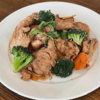 Lemongrass Chicken · Chicken breast marinated in garlic, soy sauce, lemongrass and lime leaves,pan-fried and serv...
