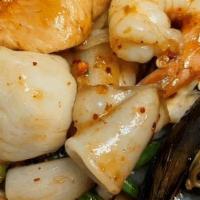 Seafood Platters ** · Stir-Fried‎ Combination of Seafood, Chili Paste, and Vegetables.
Choice of Spicy Level  1-4 ...