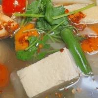 Tom Yum Tofu And Vegetables * · Hot and Sour Soup with Tofu, Vegetables, Mushrooms, Herbs and Lime Juice.  NO FISH SAUCE.