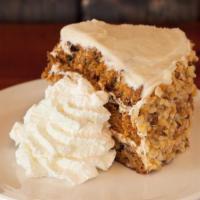 Old Fashioned Carrot Cake · A huge home made triple layer spiced carrot cake with fresh cream cheese frosting.  Great fo...