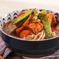 Vegetable Ramen · Five Spice Tofu, Bean Sprouts, Daikon, Radish, Snow Peas, Shitake Mushrooms with Ramen Noodl...