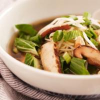 Chicken Miso Ramen · Chicken Breast, Bok Choy, Bean Sprouts, Daikon, Shitake Mushrooms, Miso with Ramen Noodles a...