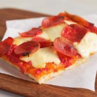 Pepperoni Pizza Slice · Pepperoni and Fresh Mozzarella.