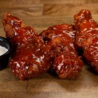 Tenders - Bbq · 3 crispy fried chicken tenders with BBQ sauce. Comes with a side sauce of your choice.