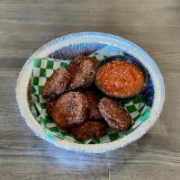 Fried Zucchini · Breaded fresh in-house, lightly fried and served with a side. of Marinara or Ranch Dressing