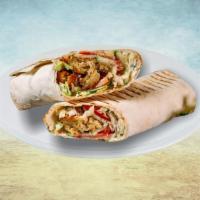 Genghis Khan Wrap  · Fresh marinated chicken cooked over a hot grill and then stuffed into a warm pita and topped...