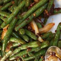 Green Bean With Garlic · Vegetarian. Garlic, green bean and homemade white sauce. Served with steamed rice. Vegetarian.