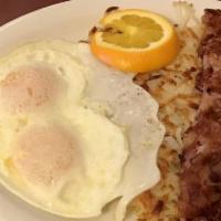 Corned Beef Hash · Favorite. With eggs, choice of potatoes, and toast.