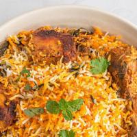 Hyderabadi Chicken Dum Biryani · Chicken marinated and cooked with basmati rice on a slow flame for a fragrant and aromatic f...