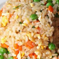 Fried Rice · Stir-fried with egg, vegetable choice of tofu, chicken or pork belly.